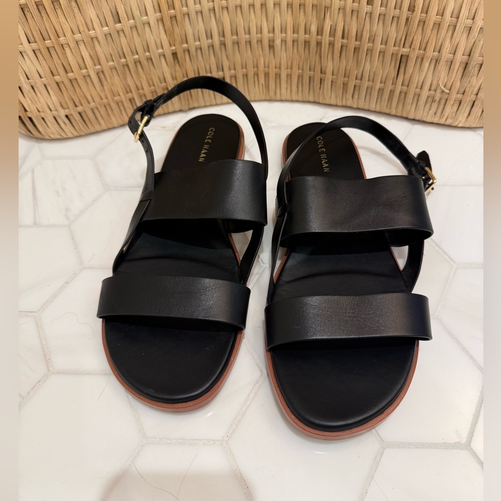 Cole Haan Black Strappy Sandals